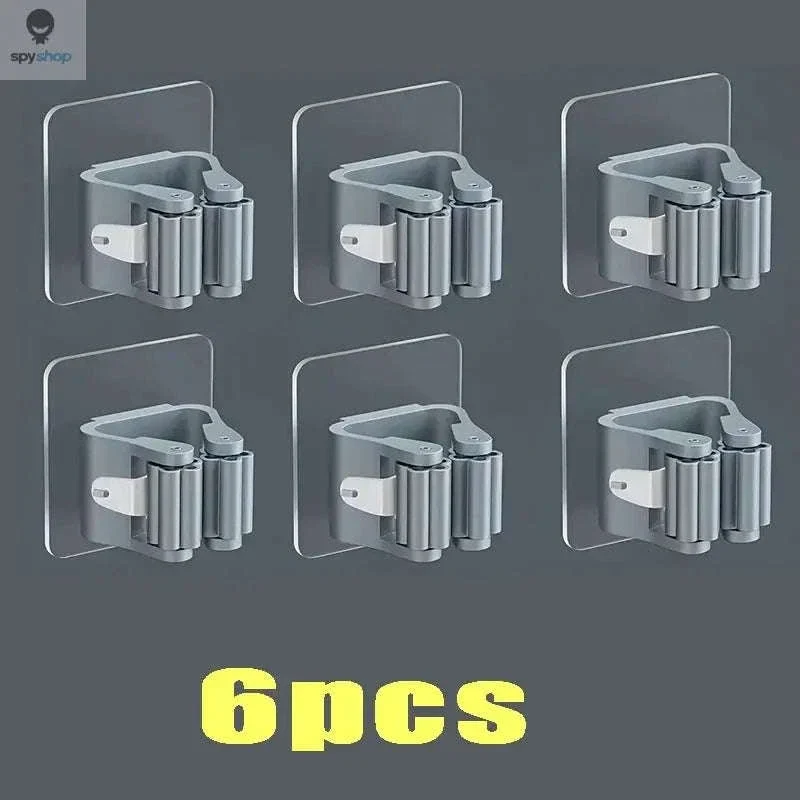 Self-Adhesive Mop Holder Wall-Mounted Organizer for Tools - Image 25