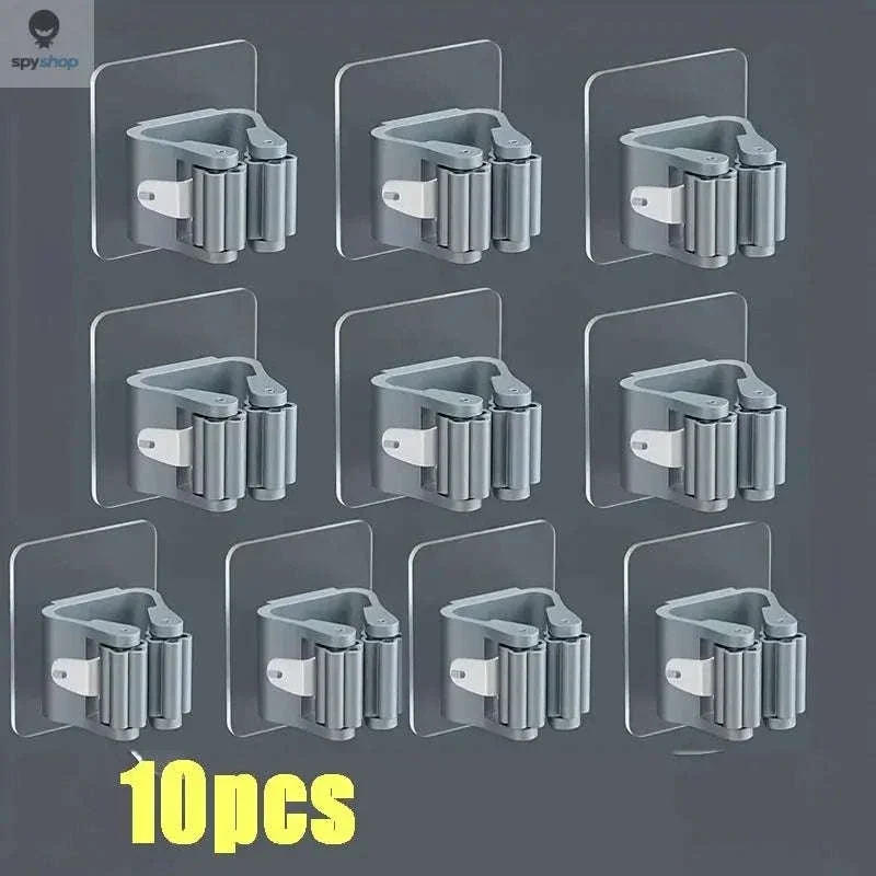 Self-Adhesive Mop Holder Wall-Mounted Organizer for Tools - Image 32