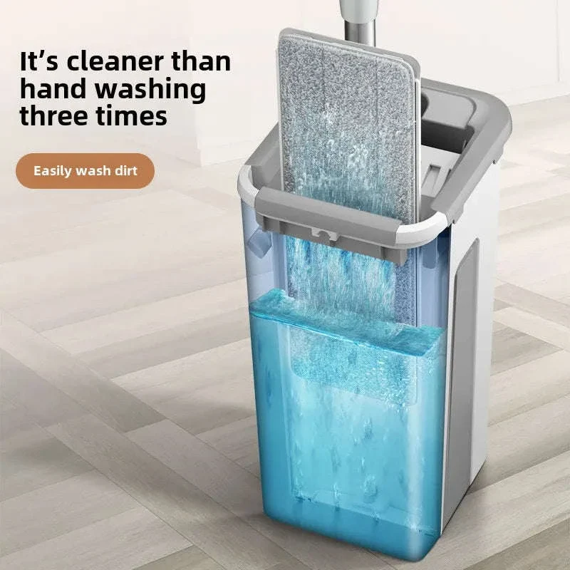 Mop with Bucket Set for Quick Wet and Dry Floor Cleaning - Image 2