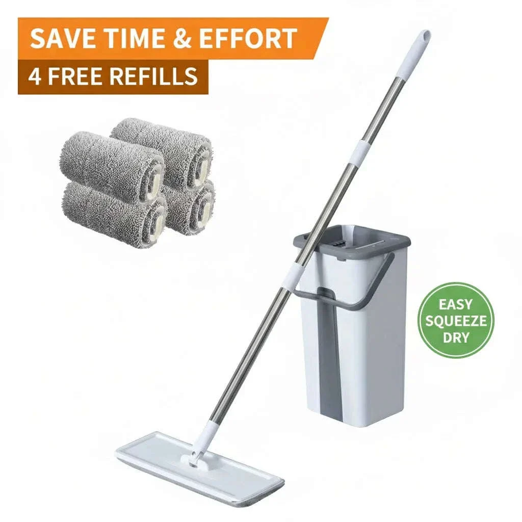 Mop with Bucket Set for Quick Wet and Dry Floor Cleaning - Image 8