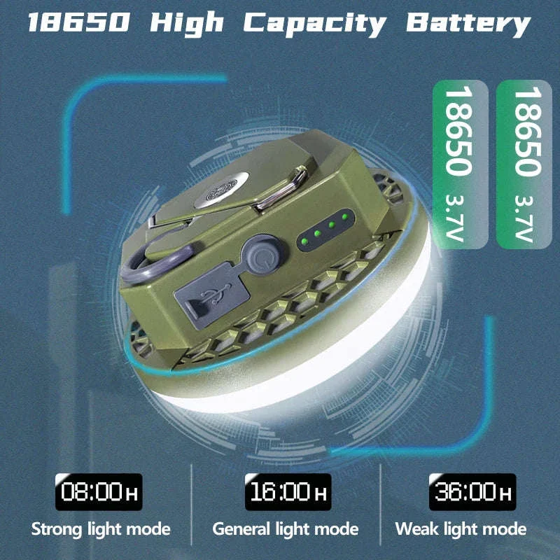 9900mAh Rechargeable Camping Lantern with Magnet and USB Charging - Image 10