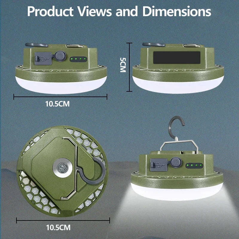 9900mAh Rechargeable Camping Lantern with Magnet and USB Charging - Image 23