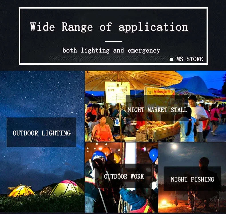 9900mAh Rechargeable Camping Lantern with Magnet and USB Charging - Image 25
