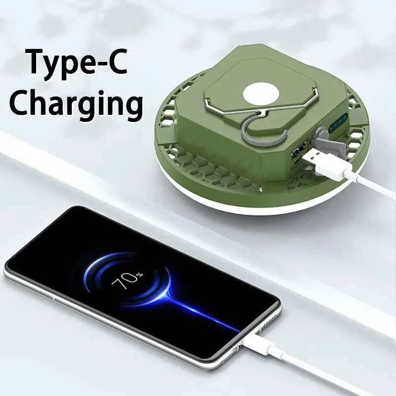 9900mAh Rechargeable Camping Lantern with Magnet and USB Charging - Image 4