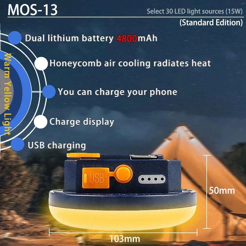 Rechargeable LED Tent Light Portable Emergency Lantern - Image 29