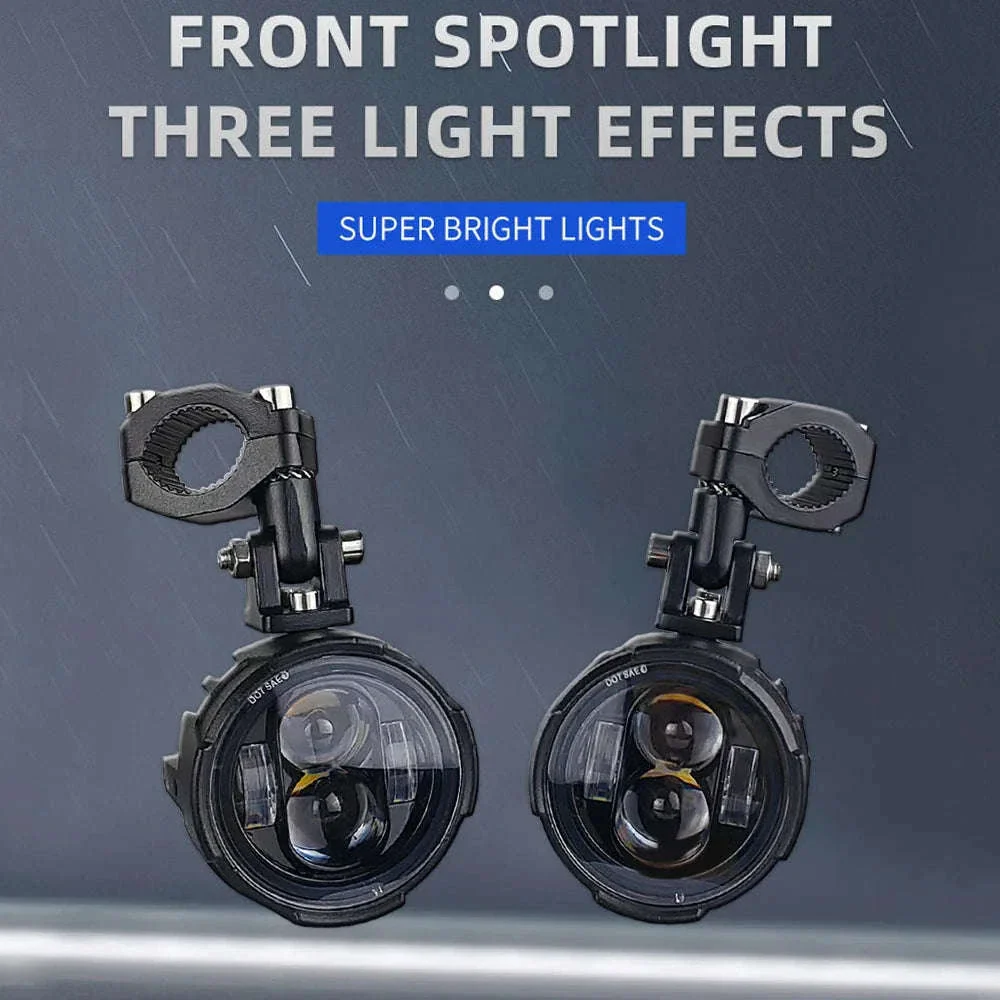 Dual-Color LED Motorcycle Fog Lights for Clearer Riding - Image 7