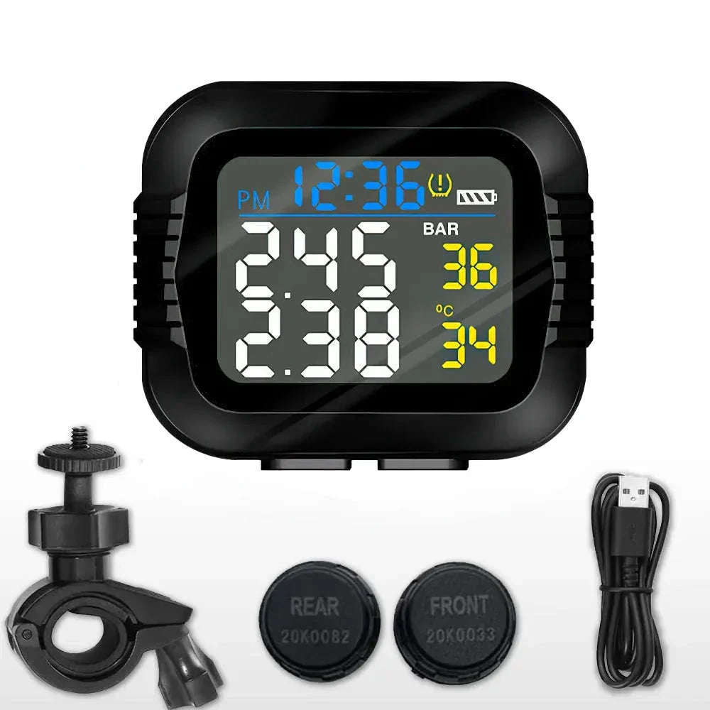 Motorcycle Tire Pressure Monitor with Real-Time Alerts