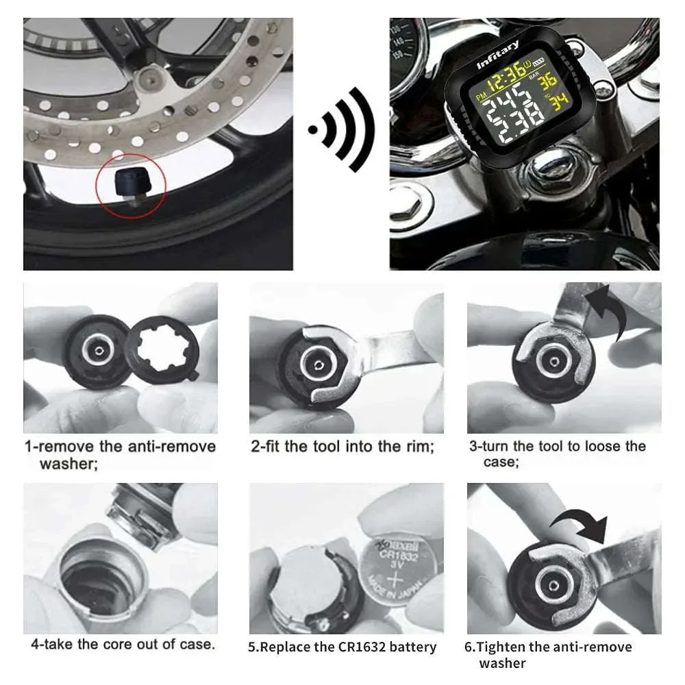 Motorcycle Tire Pressure Monitor with Real-Time Alerts - Image 13