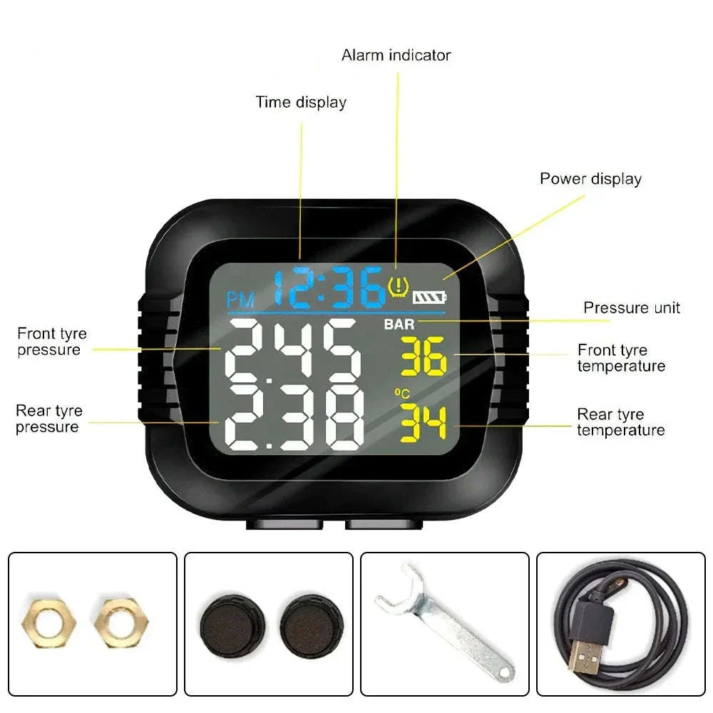 Motorcycle Tire Pressure Monitor with Real-Time Alerts - Image 14