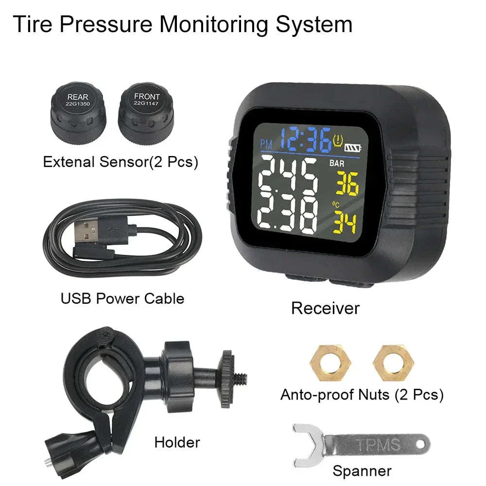 Motorcycle Tire Pressure Monitor with Real-Time Alerts - Image 21