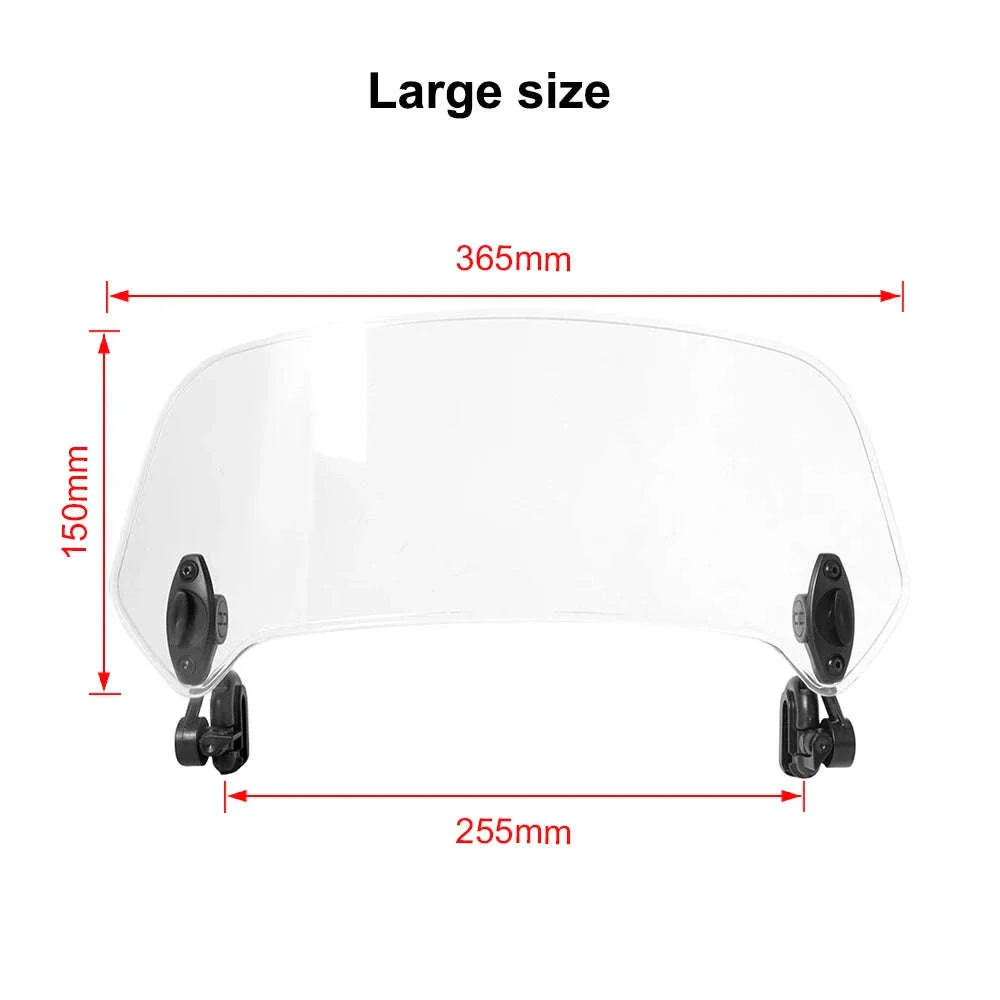 Universal Motorcycle Windshield Extension Spoiler Deflector - Image 4