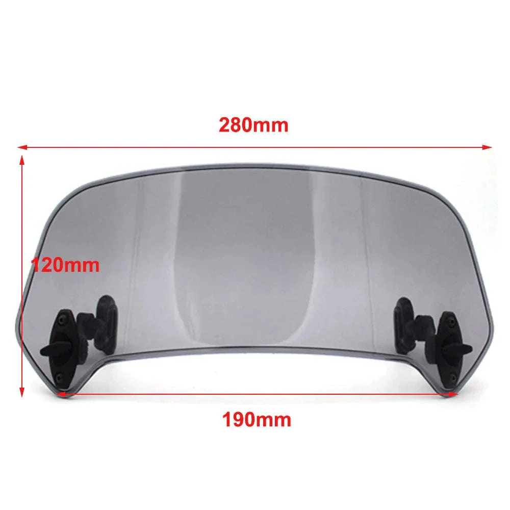 Universal Motorcycle Windshield Extension Spoiler Deflector - Image 7