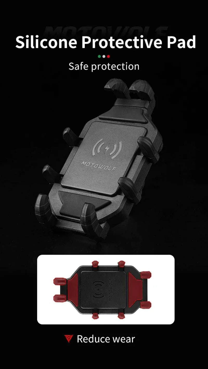 Motorcycle Wireless Charging Phone Mount with 360° Rotation Holder - Image 15