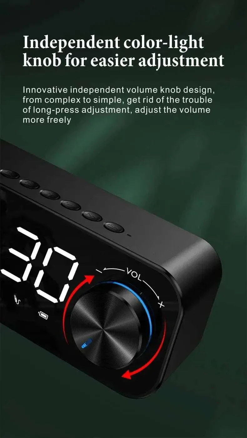 Bluetooth Alarm Clock Speaker with FM Radio & LED Display - Image 12
