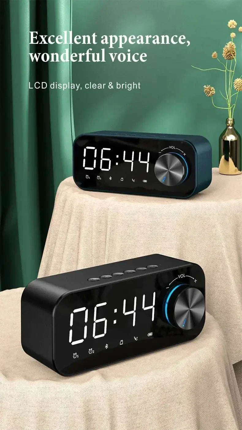 Bluetooth Alarm Clock Speaker with FM Radio & LED Display - Image 8