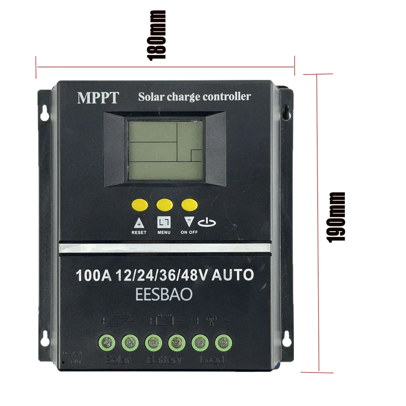 MPPT Solar Charge Controller 100A with Dual USB Ports - Image 6