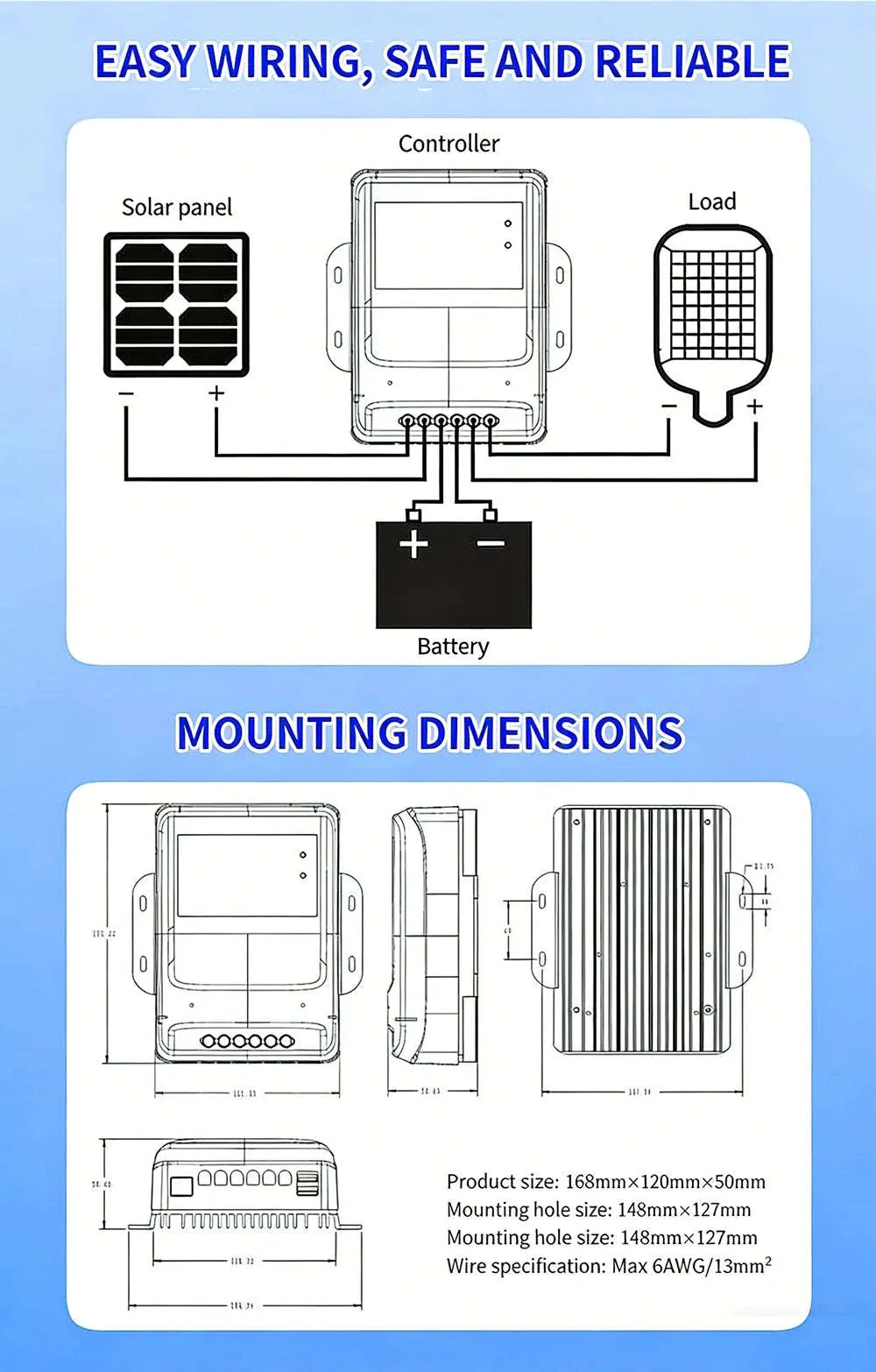 MPPT Solar Charge Controller 30A/40A with App Control & 12–48V Support - Image 14