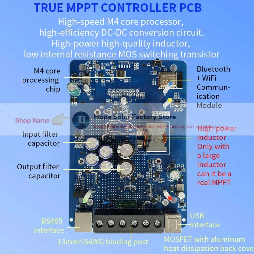 MPPT Solar Charge Controller 30A/40A with App Control & 12–48V Support - Image 3