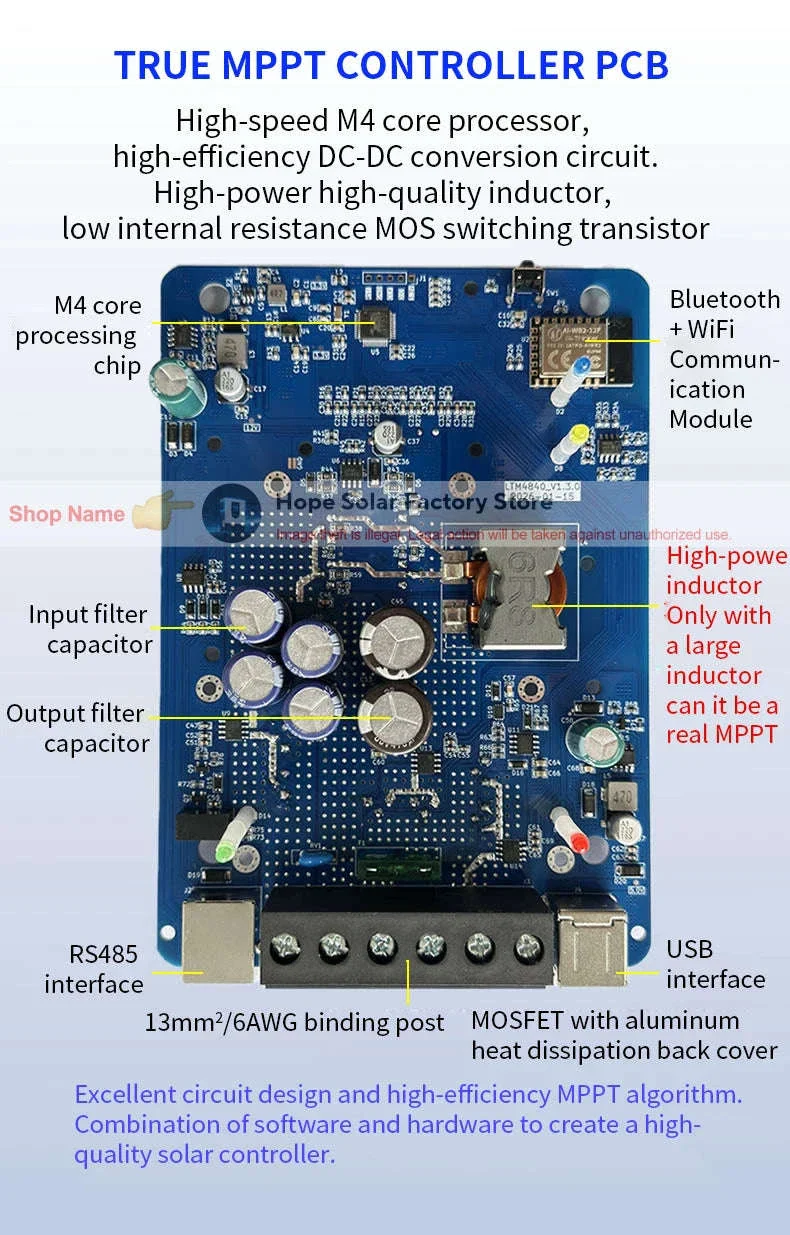 MPPT Solar Charge Controller 30A/40A with App Control & 12–48V Support - Image 8