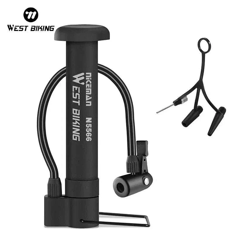 MTB Bicycle Pump 80 PSI Manual Floor Inflator - Image 6