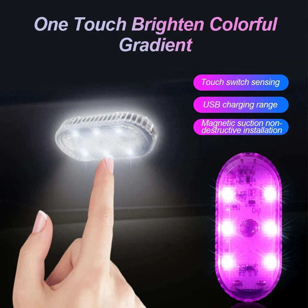 Multi-Color Wireless LED Car Light for Interior Mood Lighting - Image 2