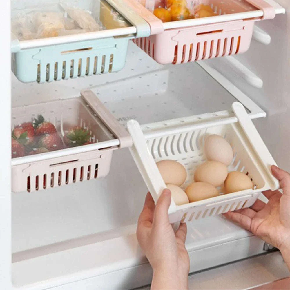 Adjustable Refrigerator Storage Basket for Fridge Organization - Image 3