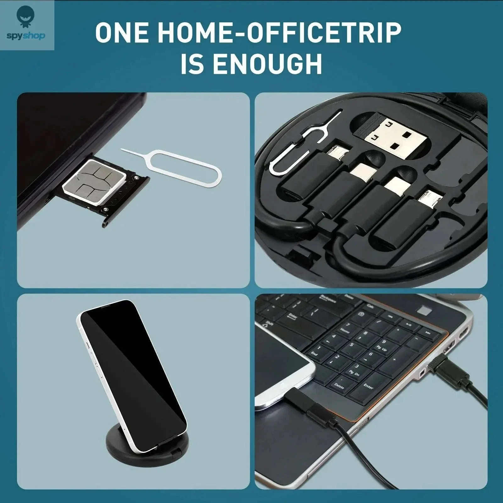 Multi USB Charging Adapter Cable Kit with 65W Fast Charging - Image 7