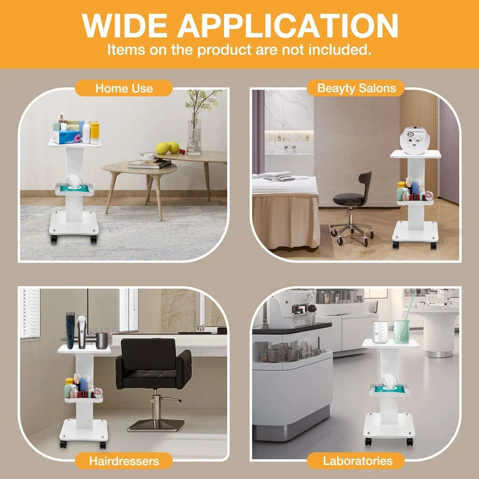 Multifunctional Beauty Cart with Wheels – 88lb Capacity Storage Trolley - Image 20
