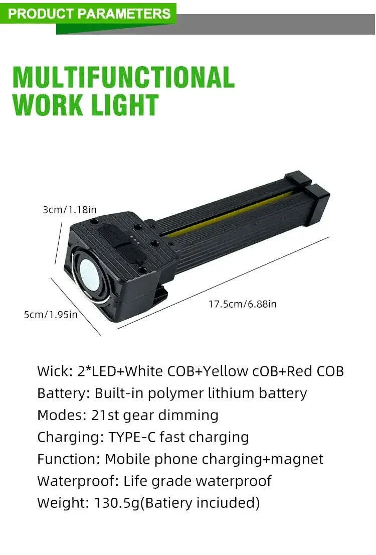 Multifunctional Camping Light Foldable Flashlight for Camping and Repairs - Image 16