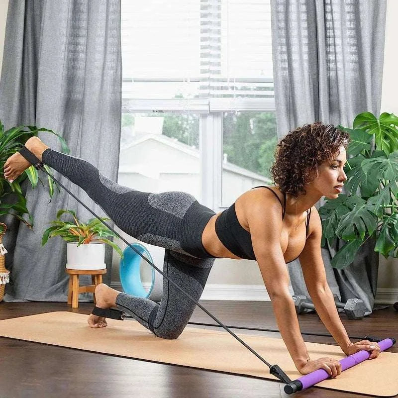 Pilates Bar with Resistance Bands for Full-Body Home Training - Image 7