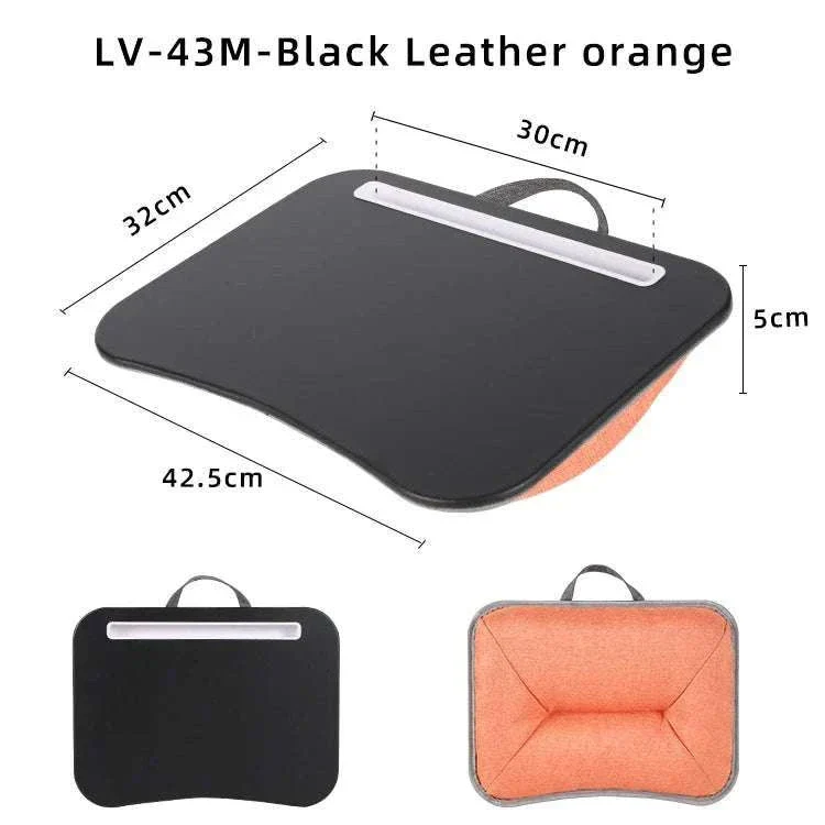 Cushioned Laptop Lap Desk with Wood Surface & Built-In Mouse Pad - Image 29