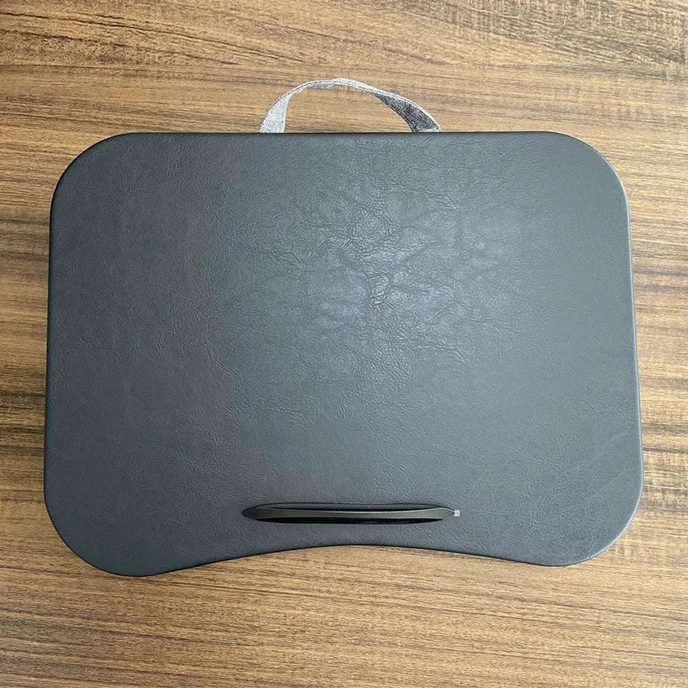 Cushioned Laptop Lap Desk with Wood Surface & Built-In Mouse Pad - Image 41