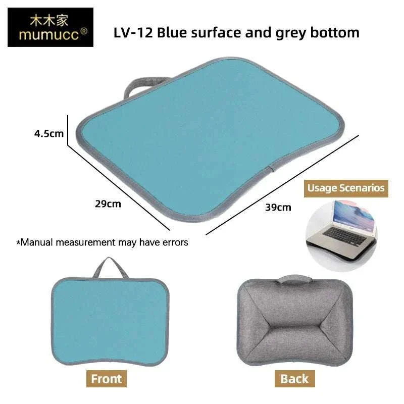 Cushioned Laptop Lap Desk with Wood Surface & Built-In Mouse Pad - Image 59