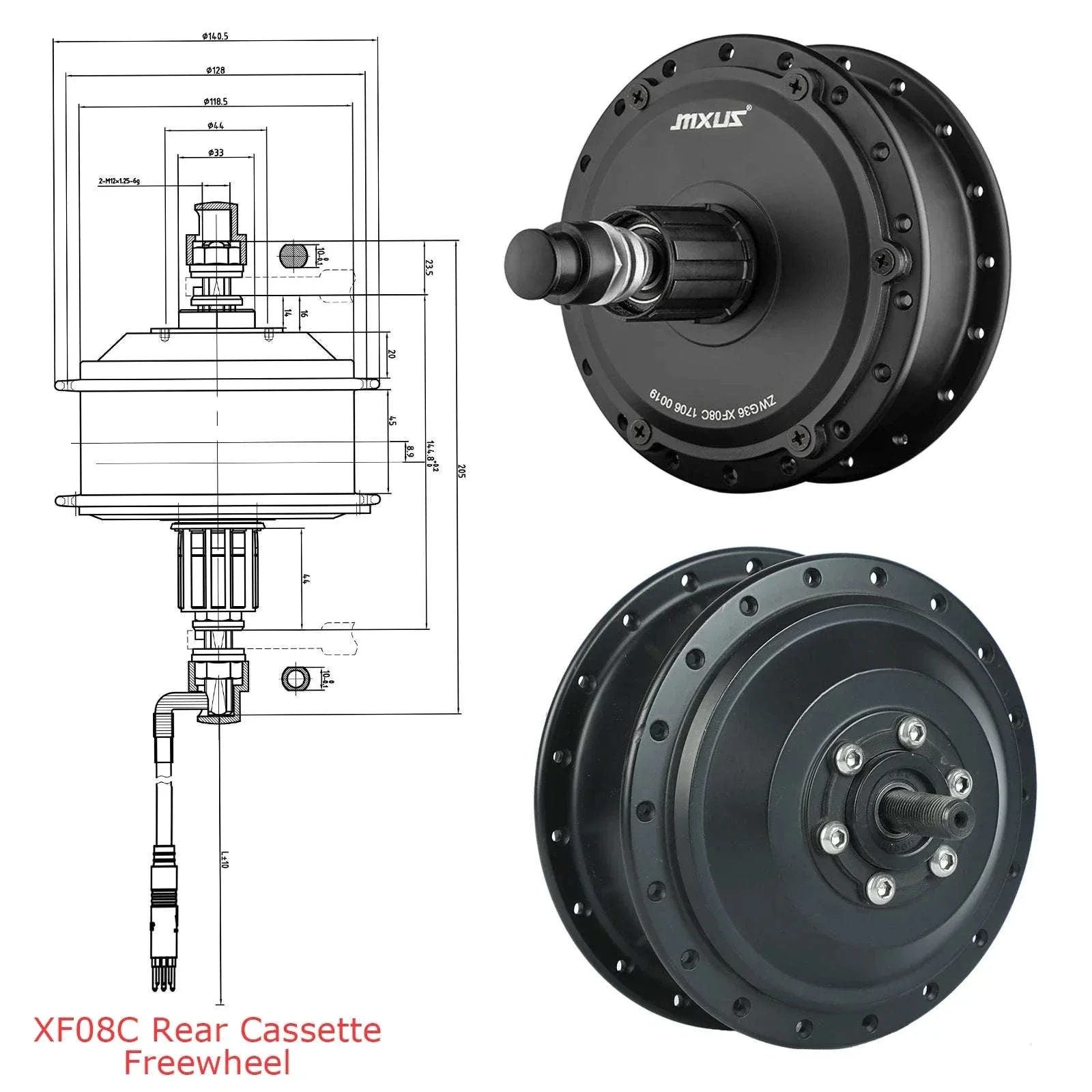 MXUS Electric Bike Brushless Gear Hub Motor for Smoother Rides - Image 8