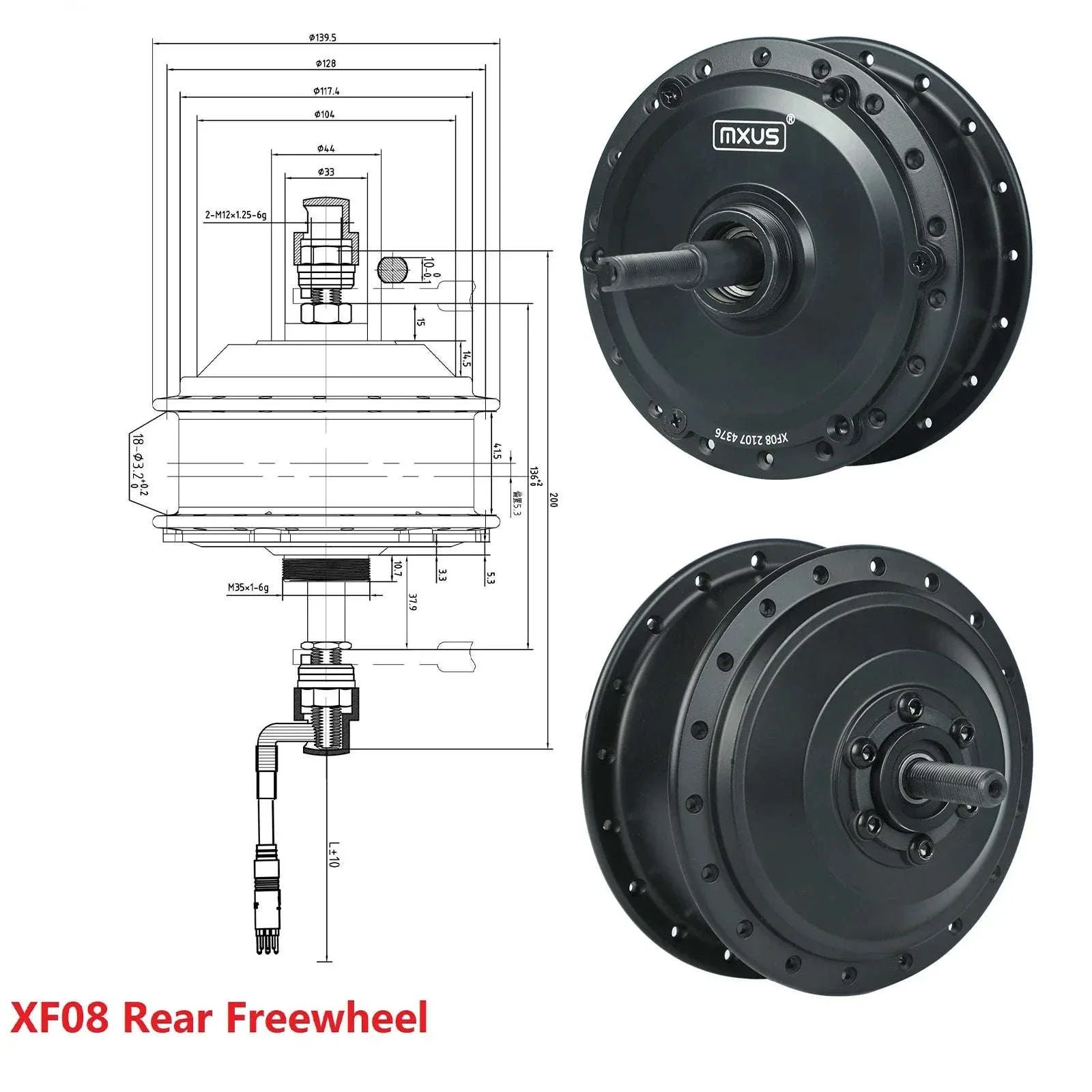 MXUS Electric Bike Brushless Gear Hub Motor for Smoother Rides - Image 9