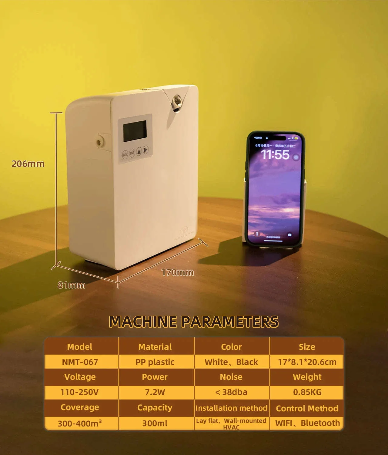 Smart Aroma Diffuser with App, Bluetooth Control and Quiet Mist - Image 6