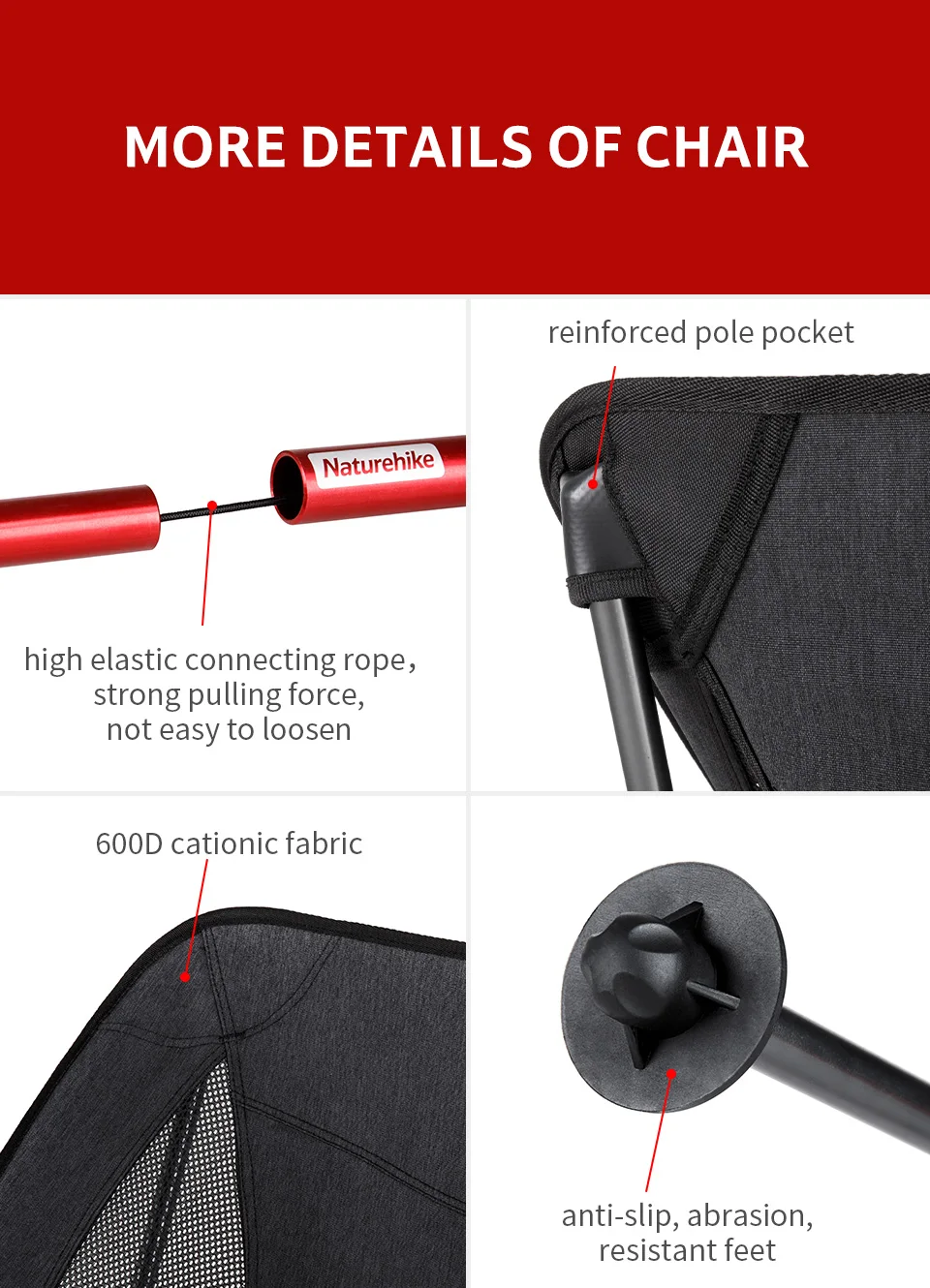 Naturehike Ultralight Folding Camping Chair for Outdoor Use - Image 14