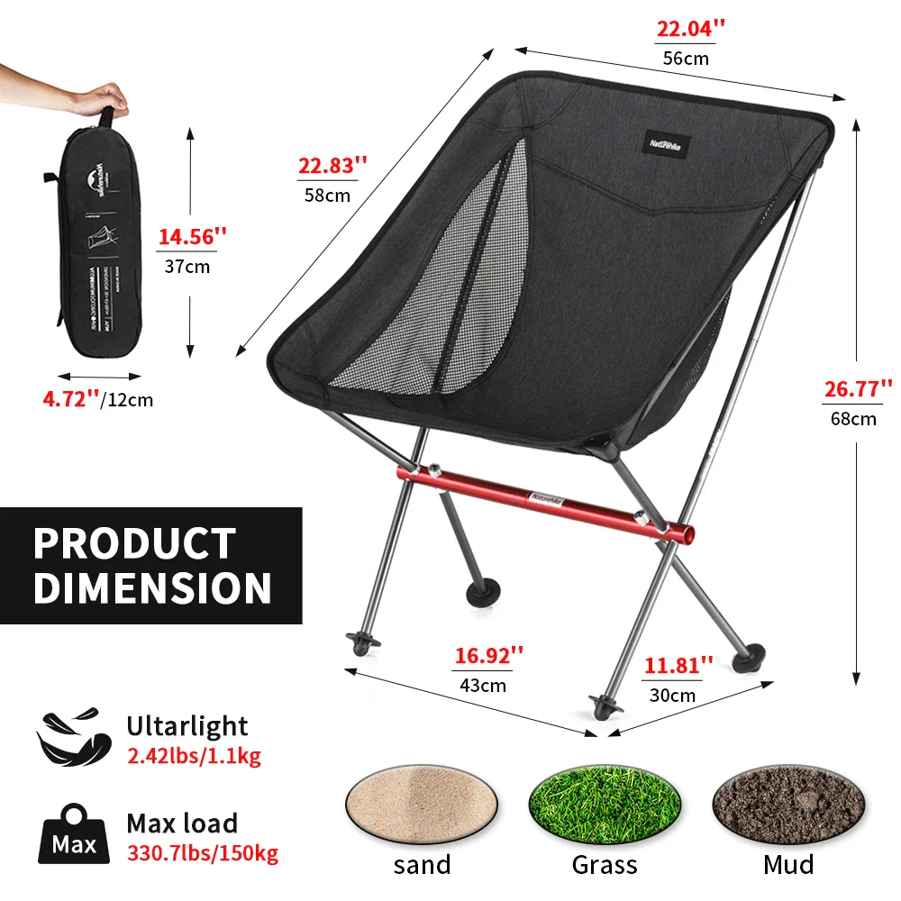 Naturehike Ultralight Folding Camping Chair for Outdoor Use - Image 4