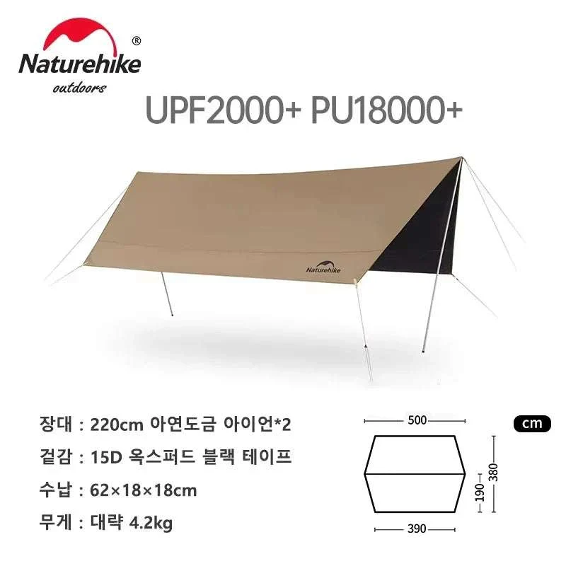 Large 17㎡ Camping Sun Shelter for 10–12 People Outdoor Awning - Image 29
