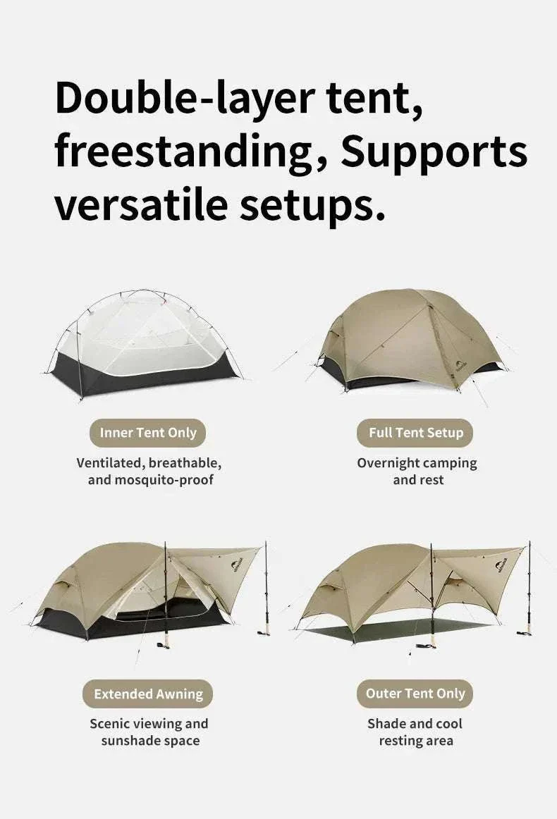Ultralight 2-Person Waterproof Trekking Tent 20D Nylon 1.8kg - Image 13