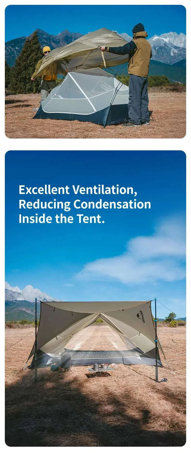 Ultralight 2-Person Waterproof Trekking Tent 20D Nylon 1.8kg - Image 14