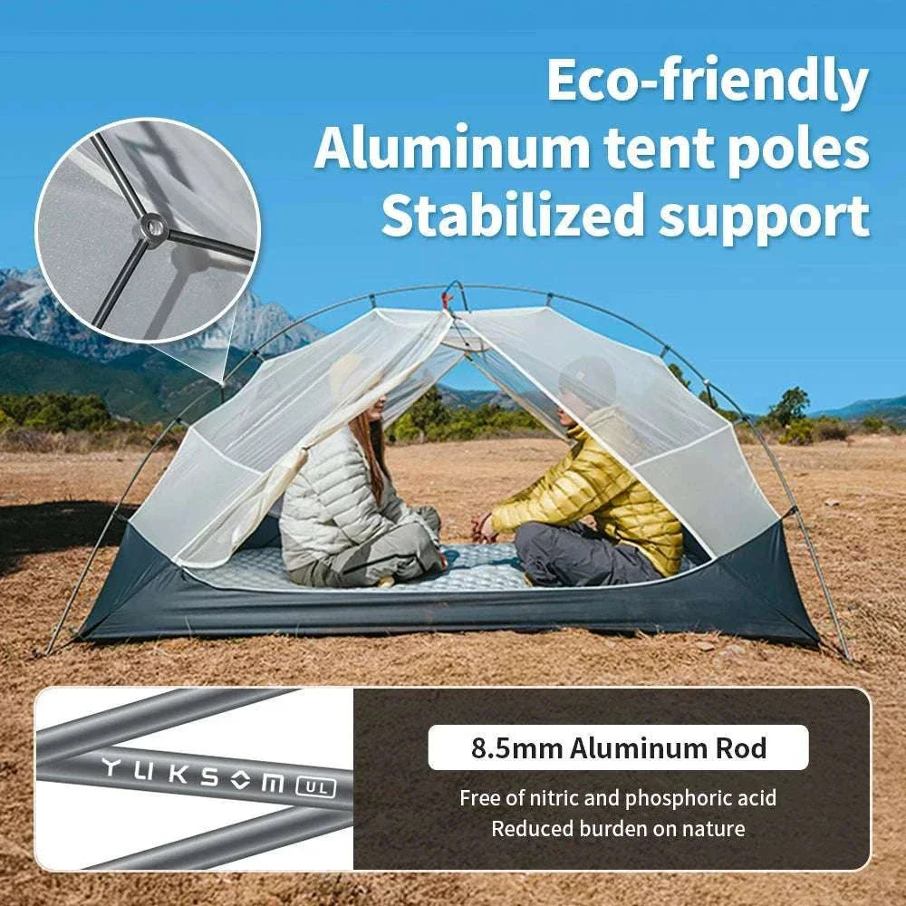 Ultralight 2-Person Waterproof Trekking Tent 20D Nylon 1.8kg - Image 3