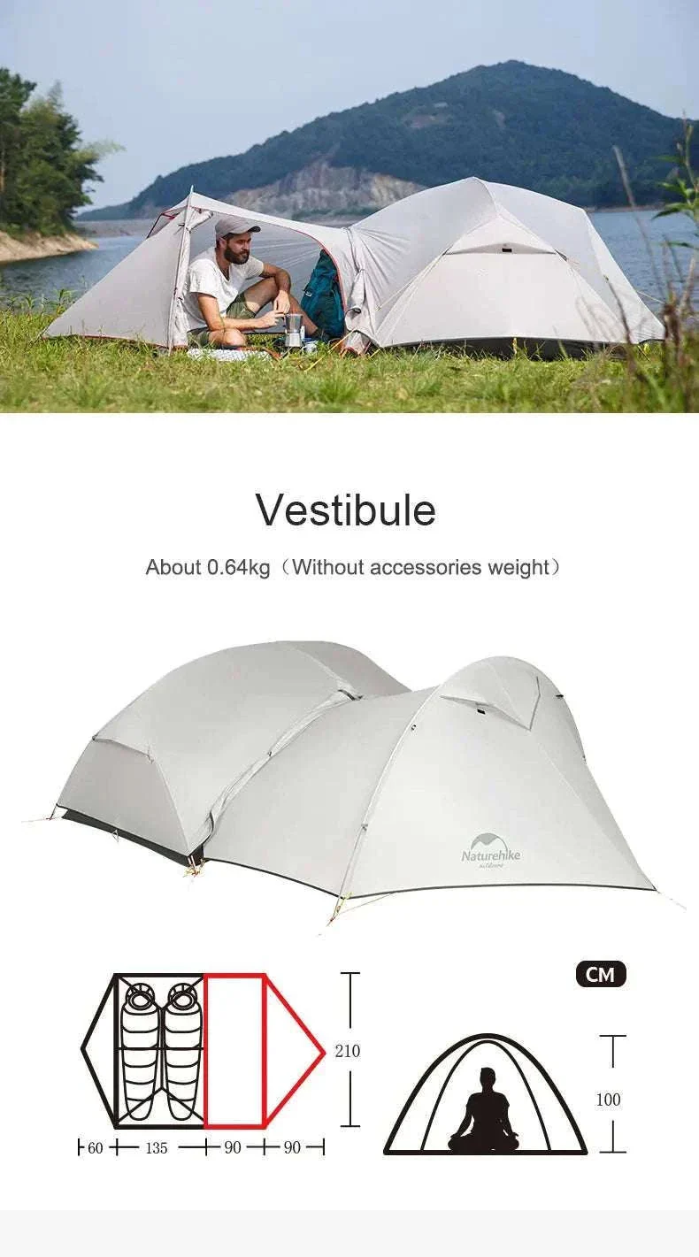 Ultralight 2-Person Waterproof Trekking Tent 20D Nylon 1.8kg - Image 33