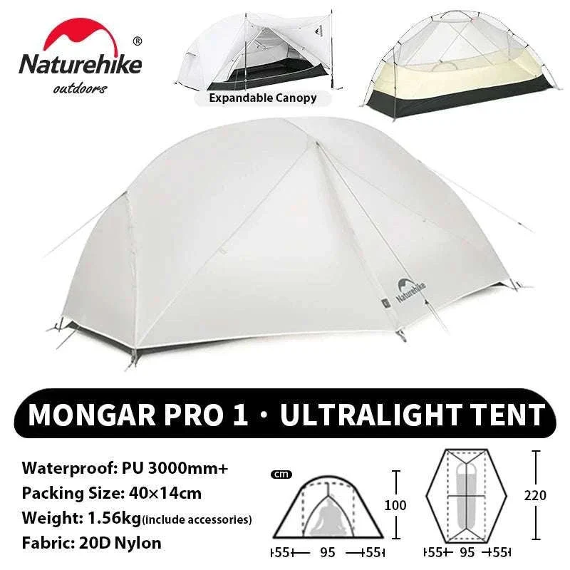 Ultralight 2-Person Waterproof Trekking Tent 20D Nylon 1.8kg - Image 38