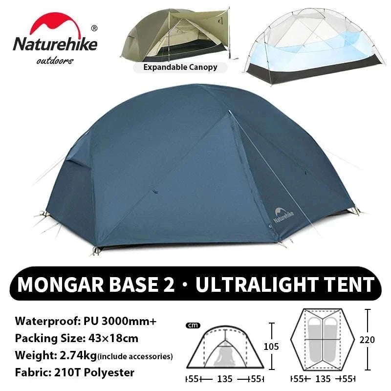 Ultralight 2-Person Waterproof Trekking Tent 20D Nylon 1.8kg - Image 41