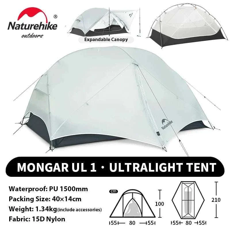 Ultralight 2-Person Waterproof Trekking Tent 20D Nylon 1.8kg - Image 45