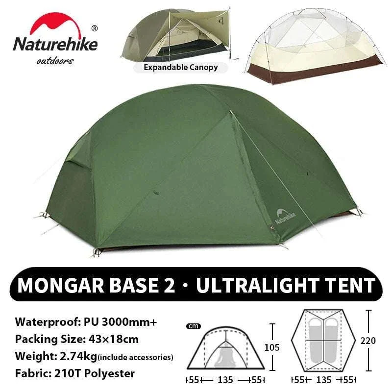 Ultralight 2-Person Waterproof Trekking Tent 20D Nylon 1.8kg - Image 46