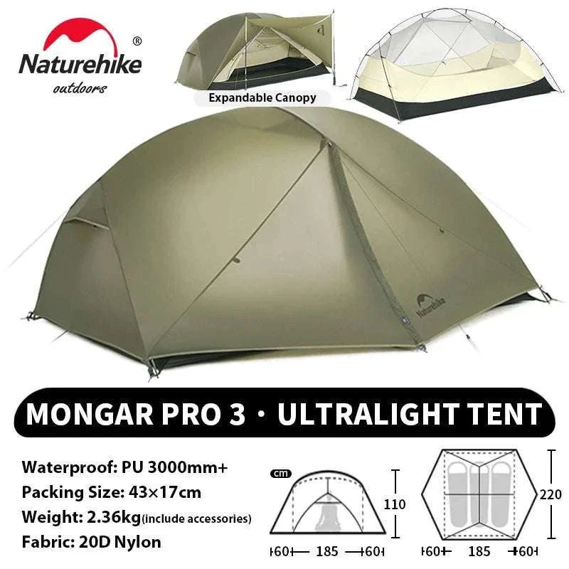 Ultralight 2-Person Waterproof Trekking Tent 20D Nylon 1.8kg - Image 53