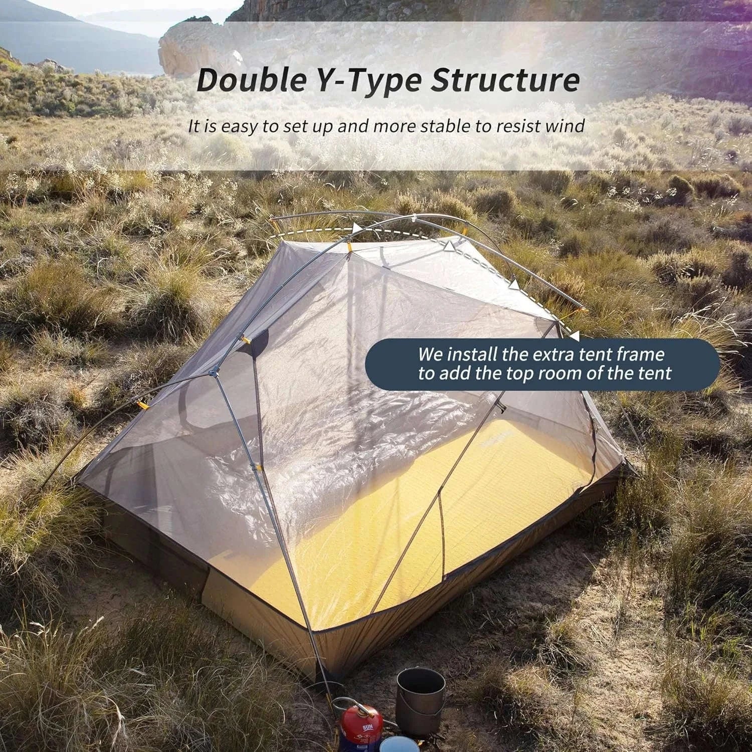 Naturehike Mongar 2-Person Ultralight Waterproof Trekking Tent - Image 3