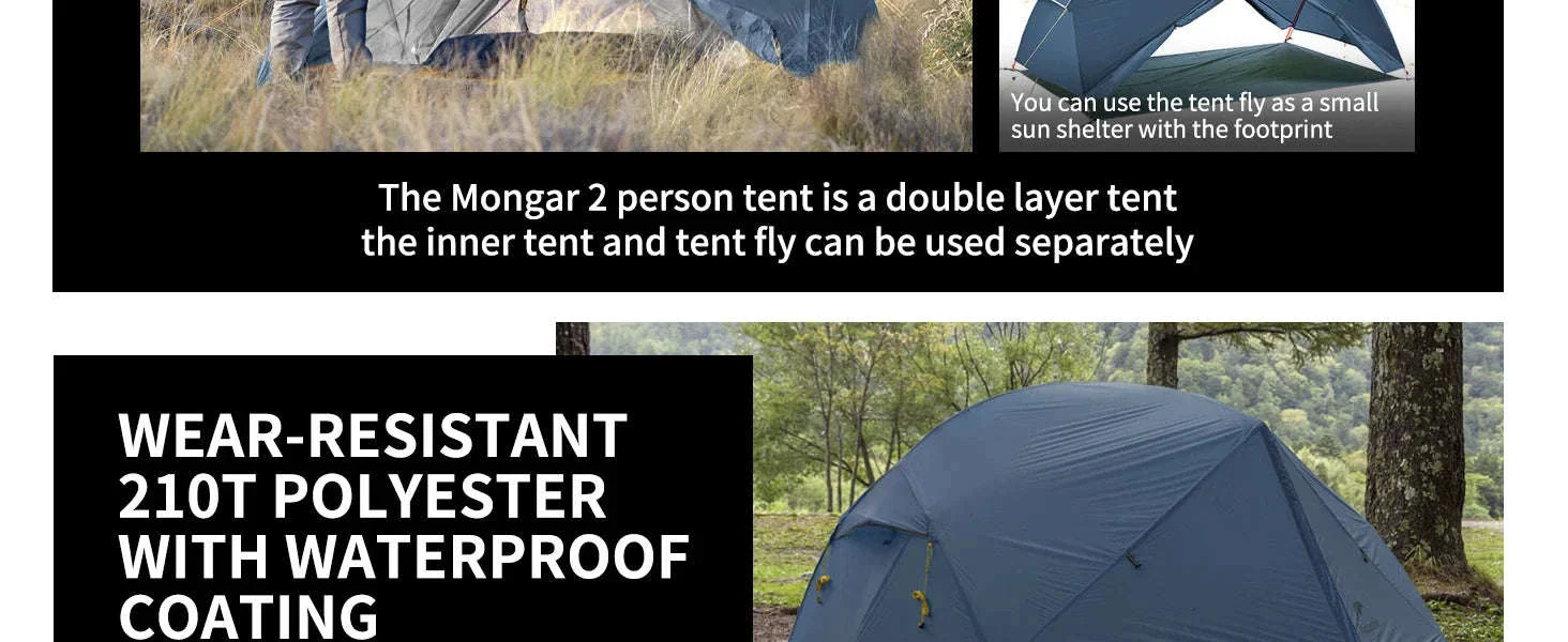 Naturehike Mongar 2-Person Ultralight Waterproof Trekking Tent - Image 9